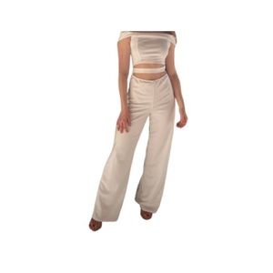 white elegant jumpsuit